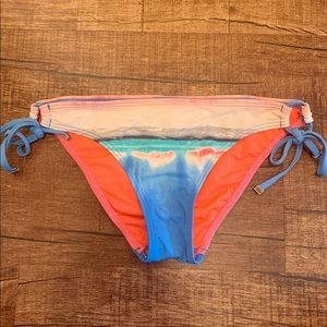 Multicolor bikini bottom with side ties